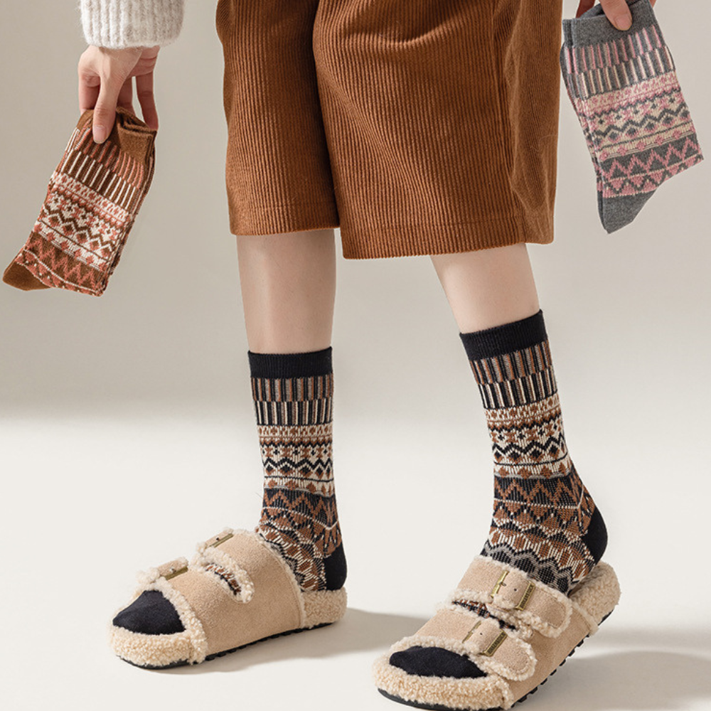 Nordic Knit Cotton Socks