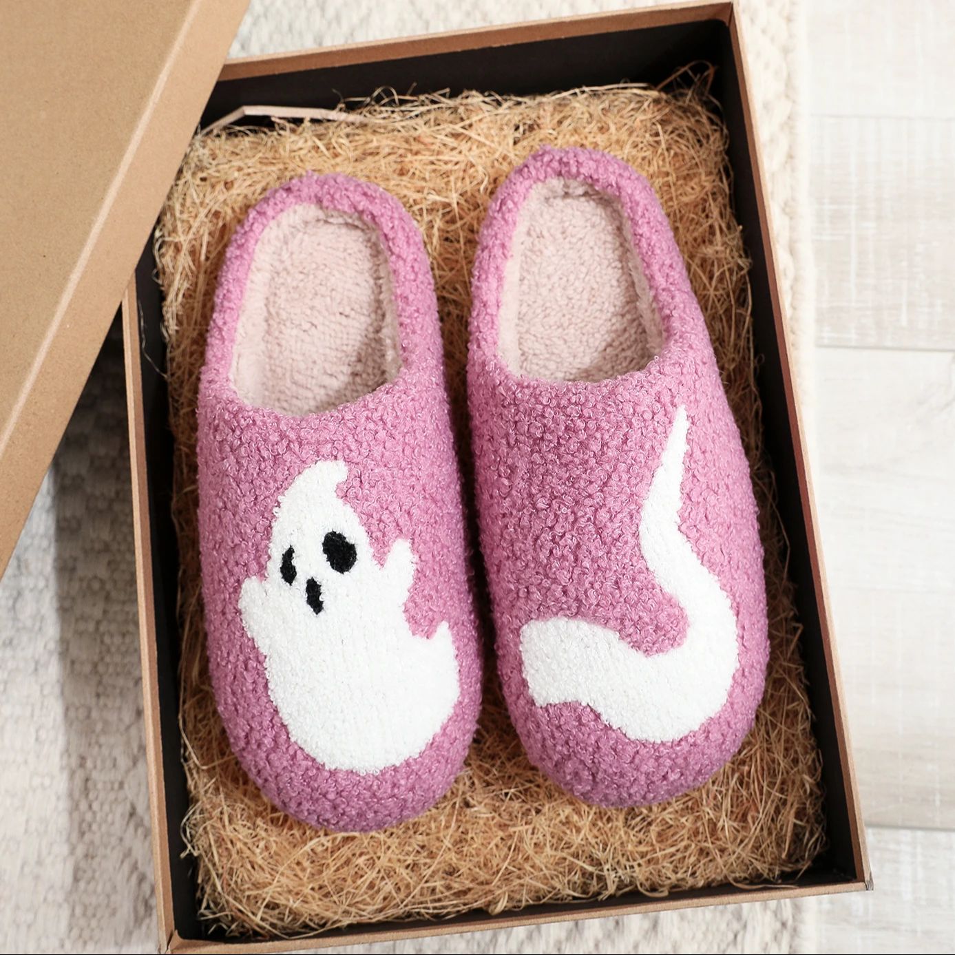 Boo-tiful Plush Slippers