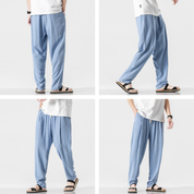 Azure Breeze Linen Pants