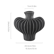 Stria Curved Ceramic Vase