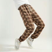 Retro Plaid Tapered Pants