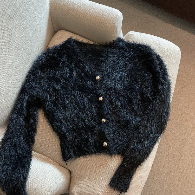 Mohair Button-Up Sweater