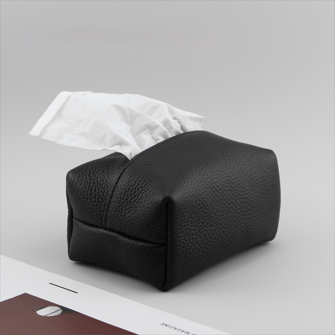 Leona Leather Tissue Box