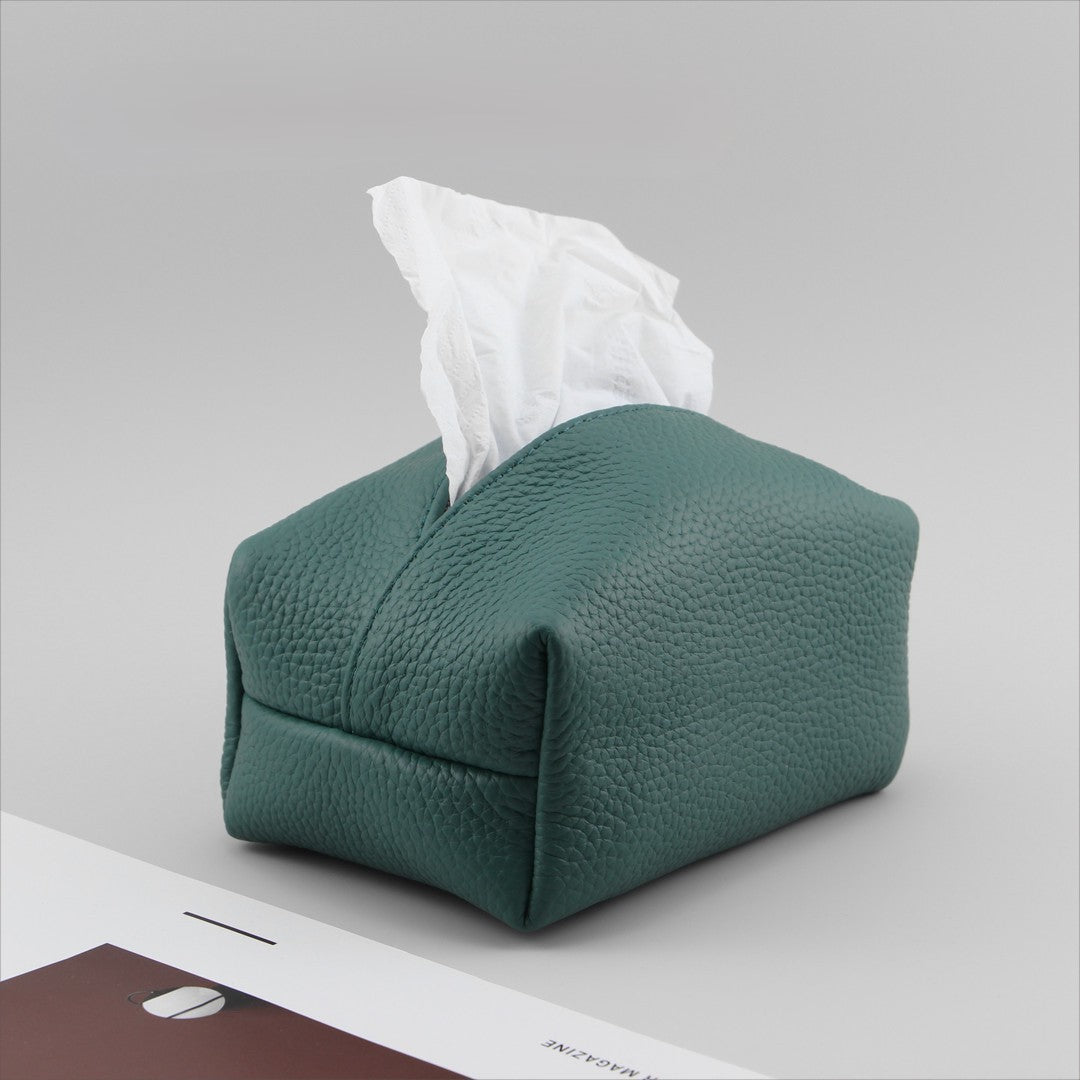 Leona Leather Tissue Box