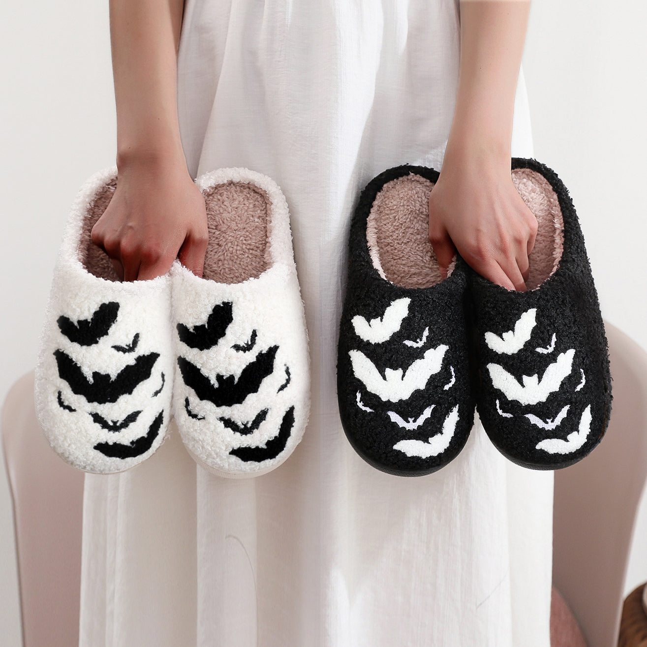 Boo-tiful Plush Slippers