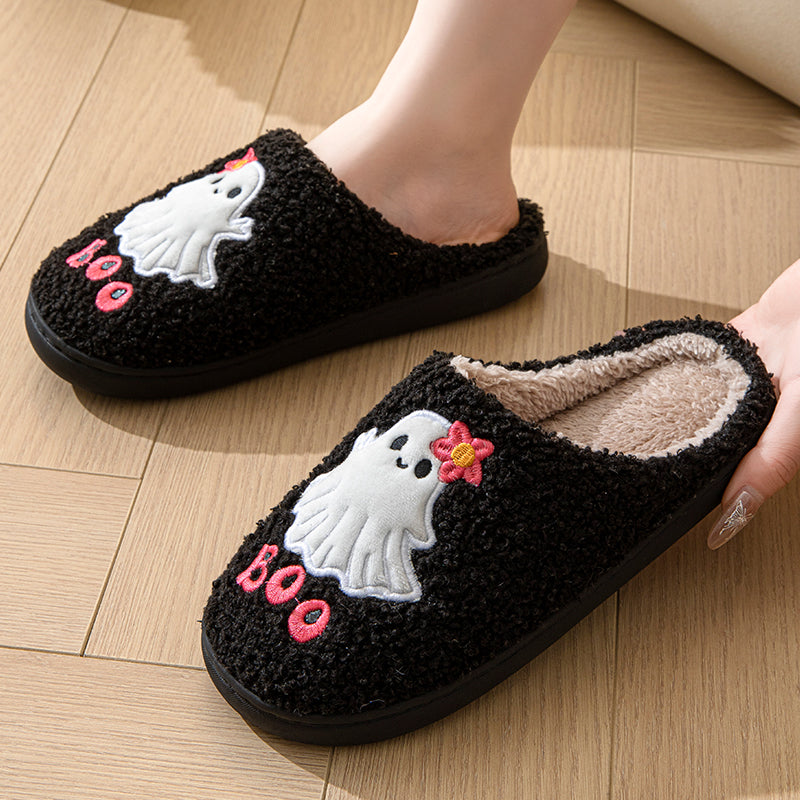 Boo-tiful Plush Slippers