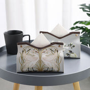 Blossom Leather Tissue Box