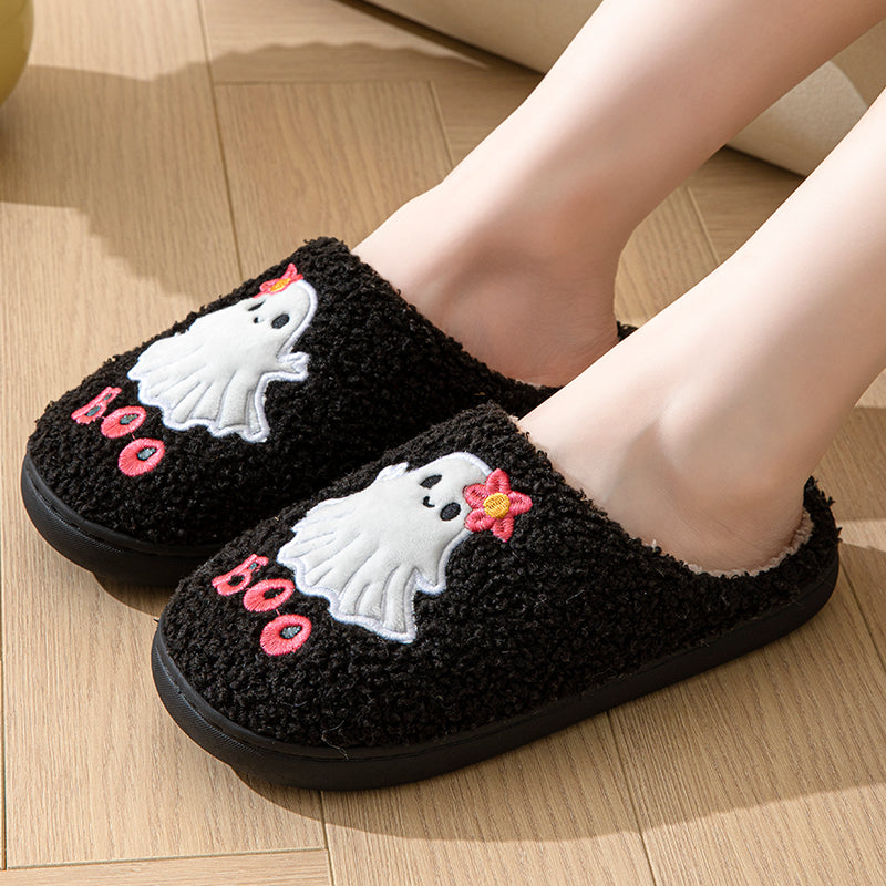 Boo-tiful Plush Slippers