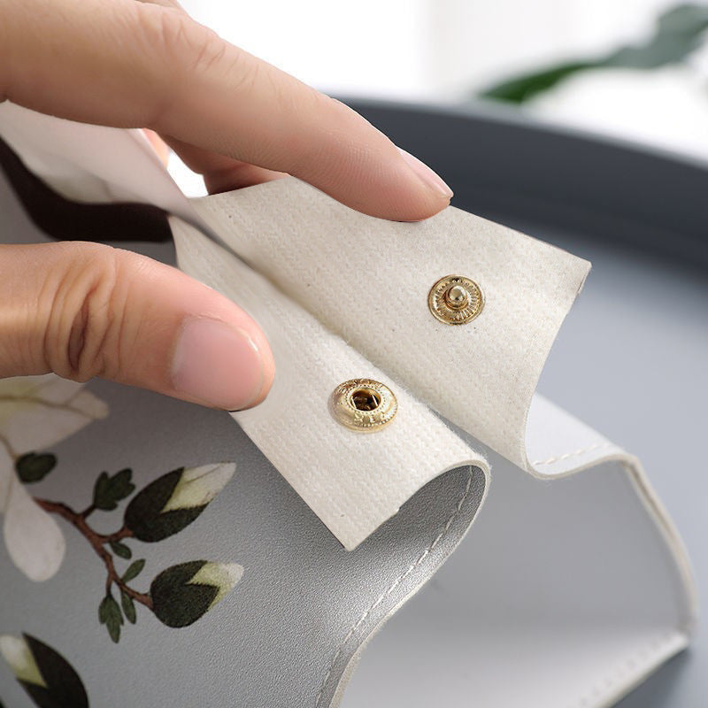 Blossom Leather Tissue Box