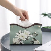 Blossom Leather Tissue Box