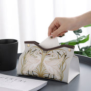 Blossom Leather Tissue Box