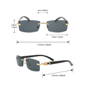 Rimless Retroview Sunglasses