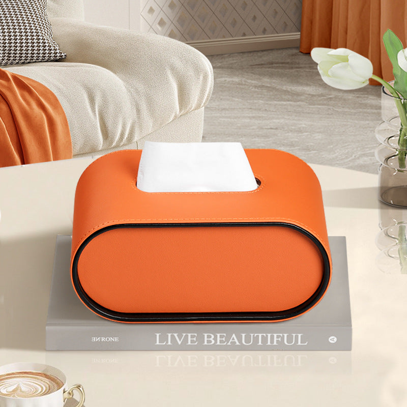 Octavia Leather Tissue Box