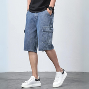 Denim Cargo Shorts