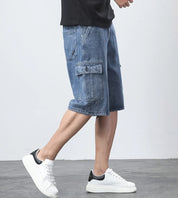 Denim Cargo Shorts