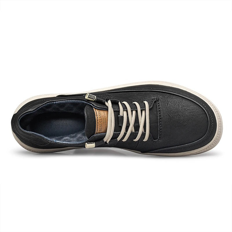 Genuine Leather Glide Sneakers