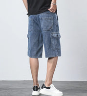 Denim Cargo Shorts