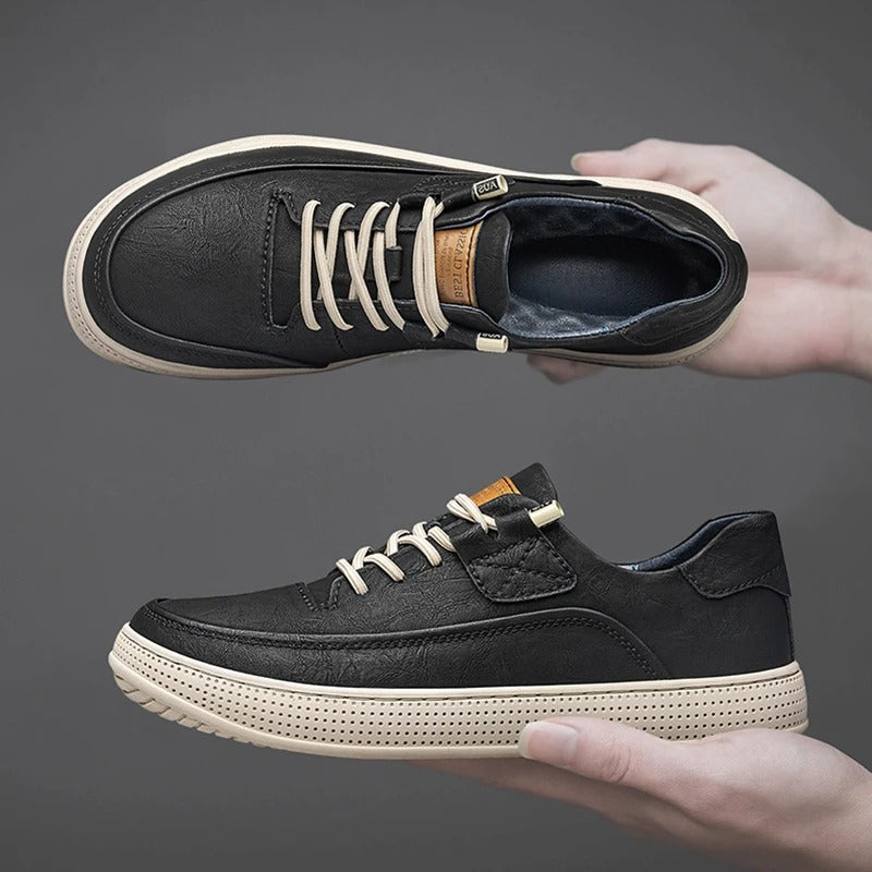 Genuine Leather Glide Sneakers