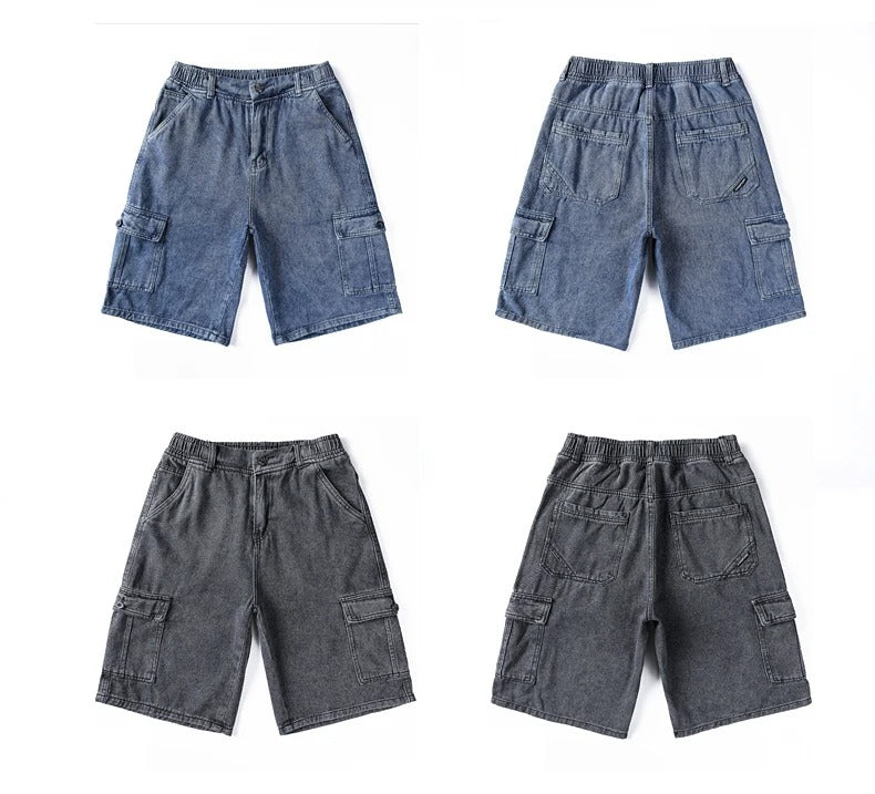 Denim Cargo Shorts