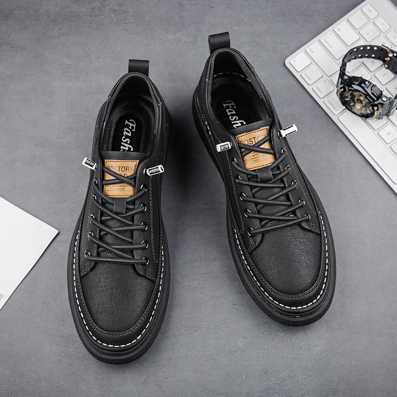 Helston Genuine Leather Sneakers