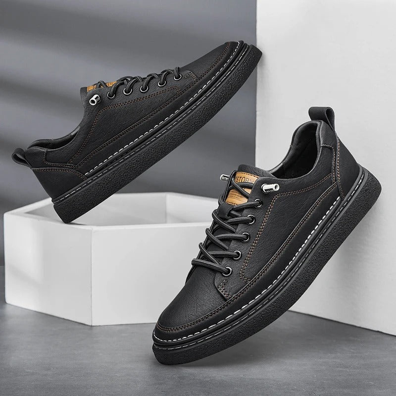 Helston Genuine Leather Sneakers