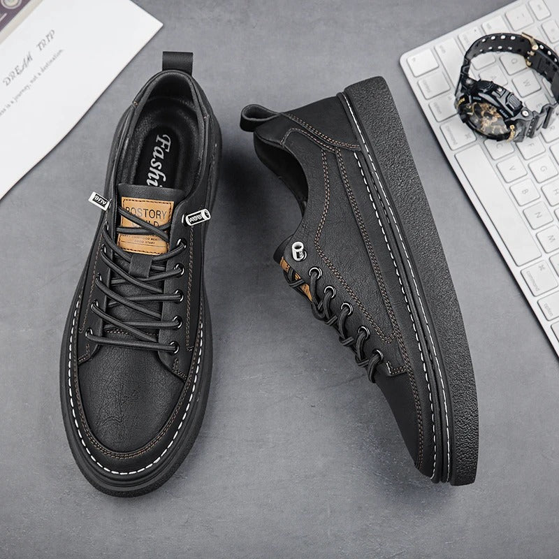 Helston Genuine Leather Sneakers