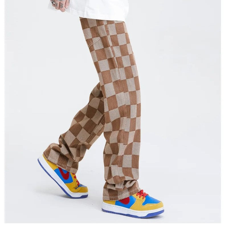 Checkered-Fit Sweatpants