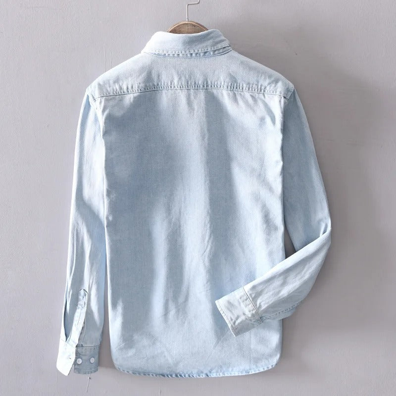 Walton Pure Cotton Denim Long-Sleeve Shirt