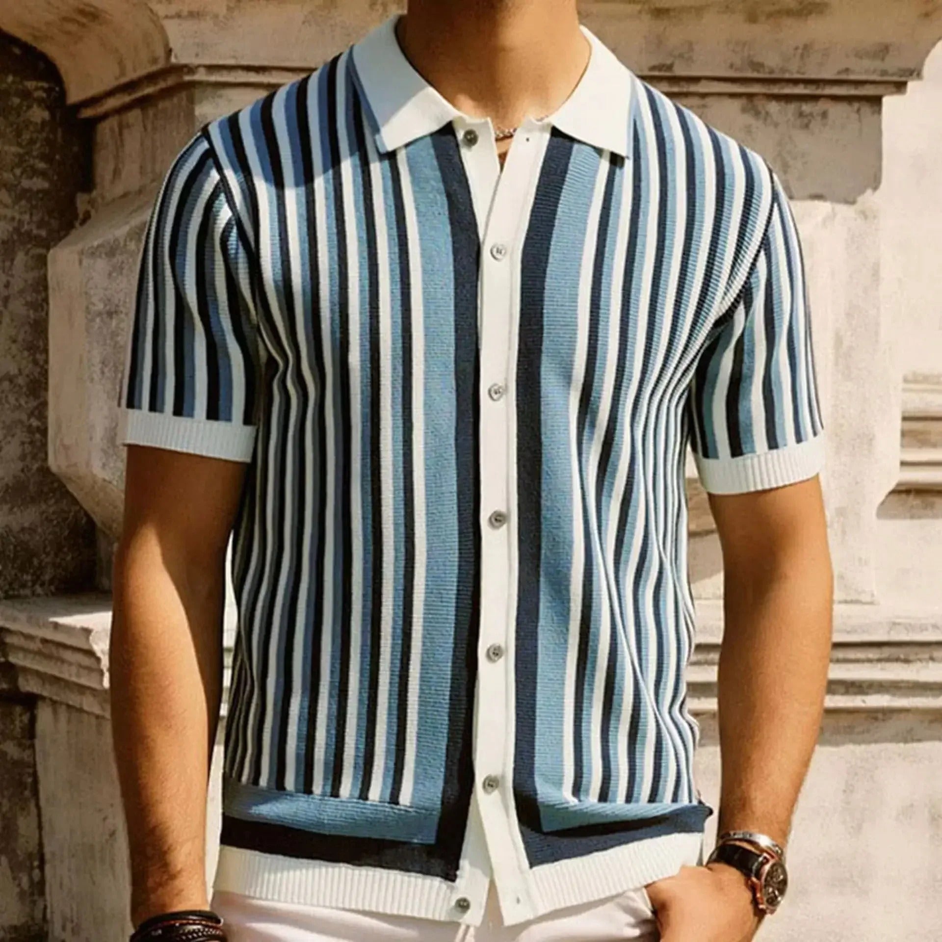 Old Money Striped Tencel Shirt