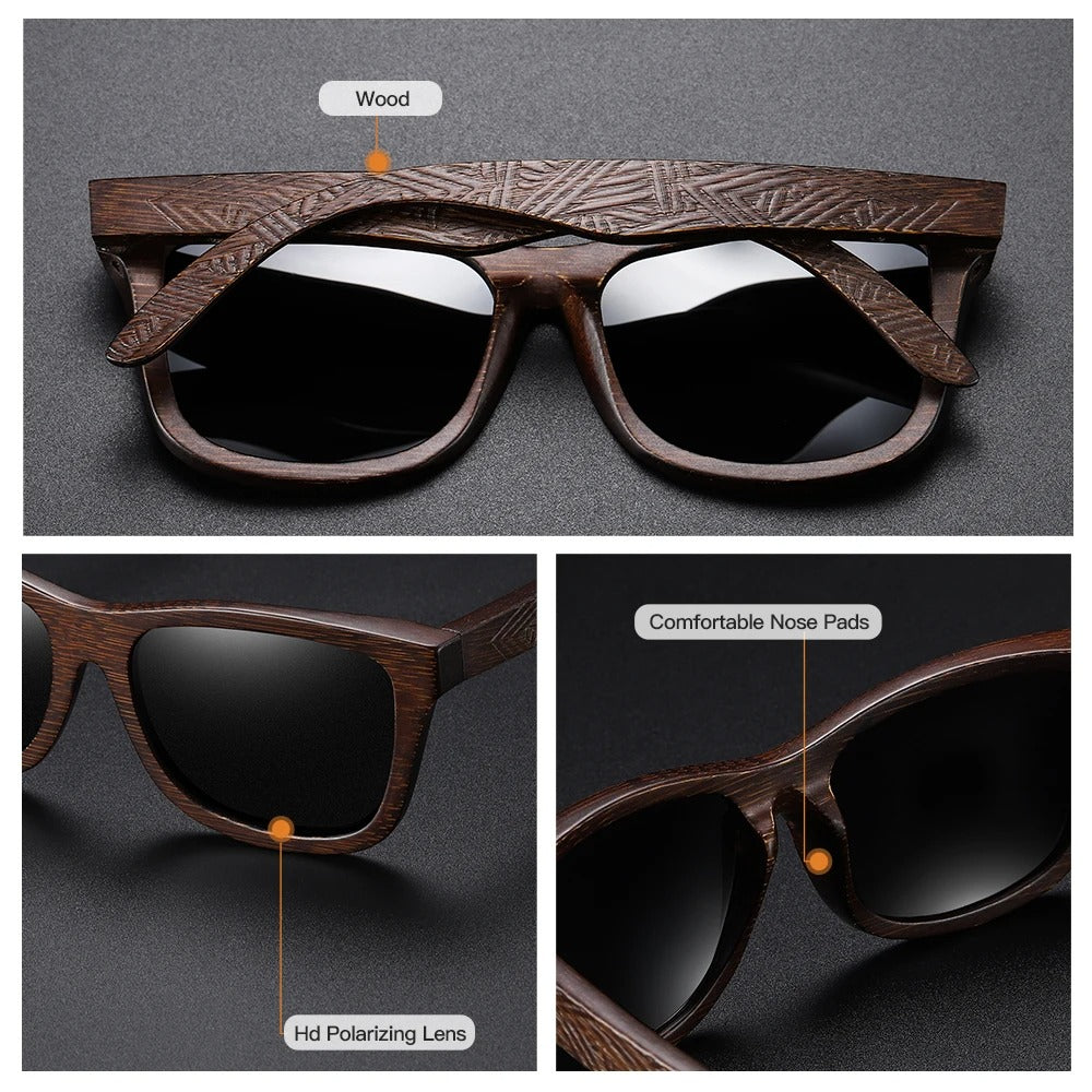 Engraved Wooden Sunglasses