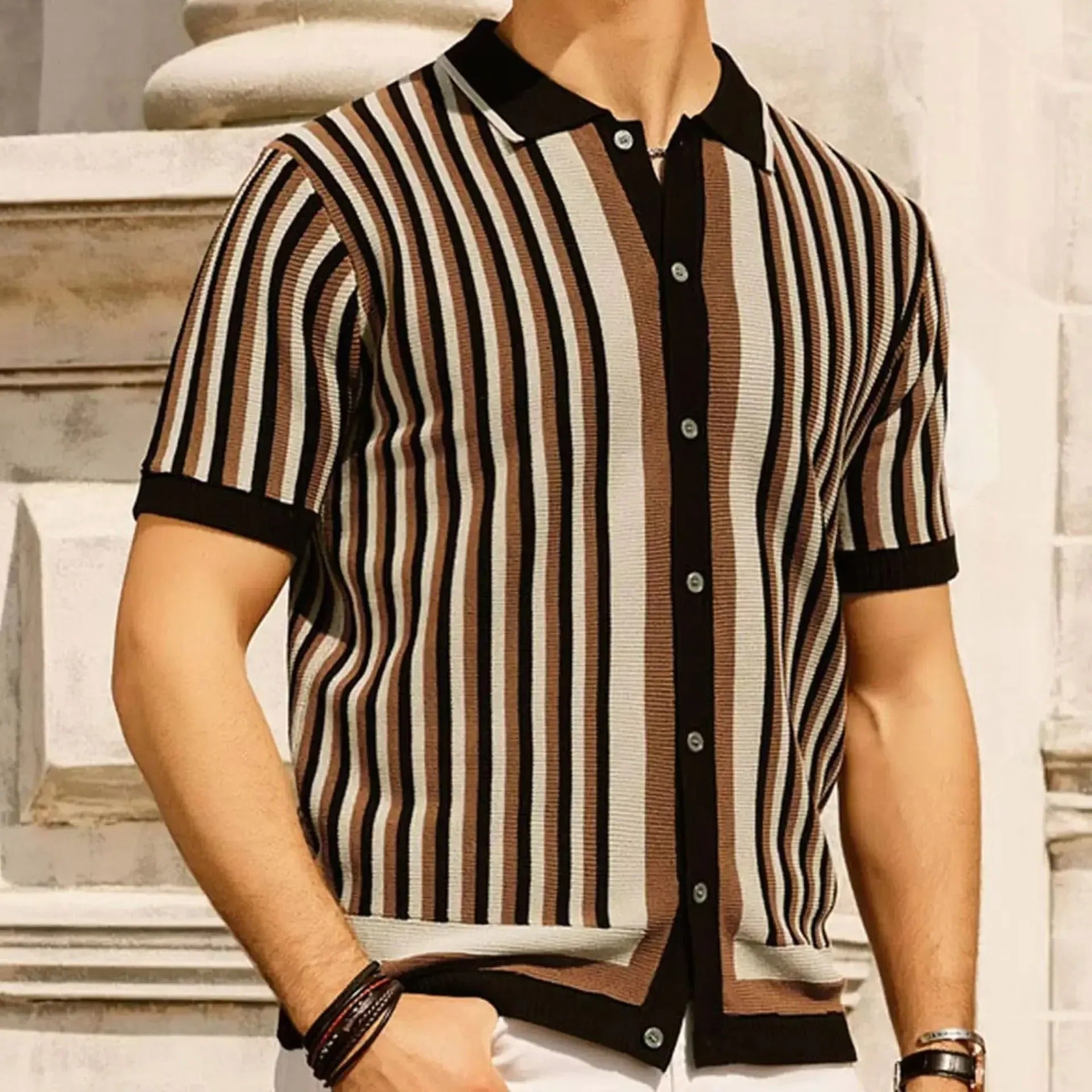 Old Money Striped Tencel Shirt