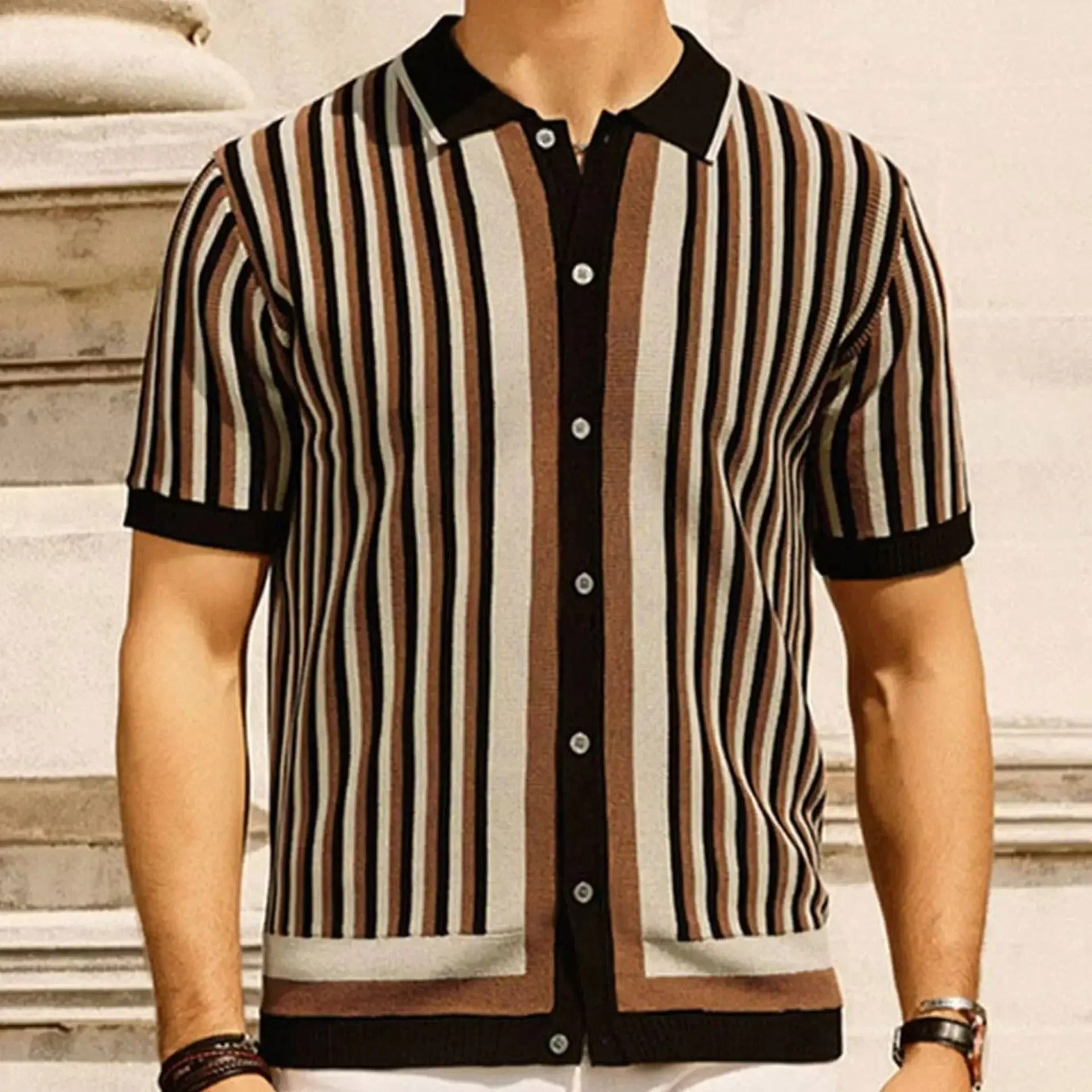 Old Money Striped Tencel Shirt